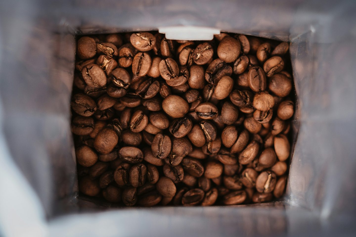 coffee beans in a bag