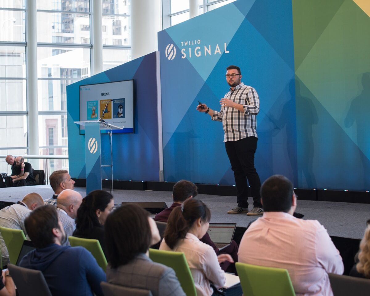 Matt Scott speaking at Twilio Signal