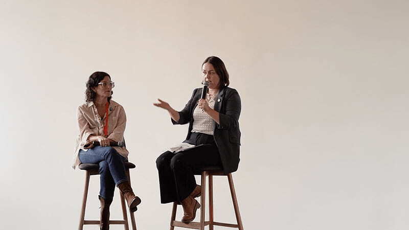 Abby and Adrienne speaking