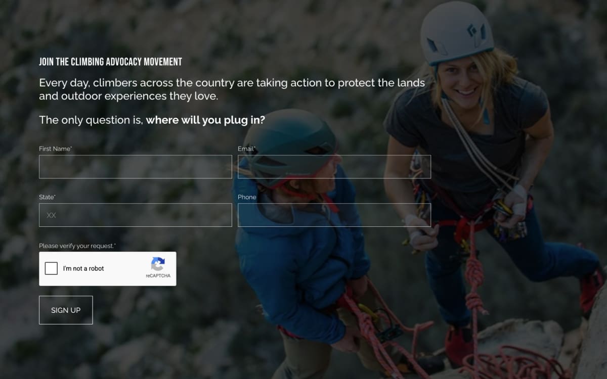 An email signup component