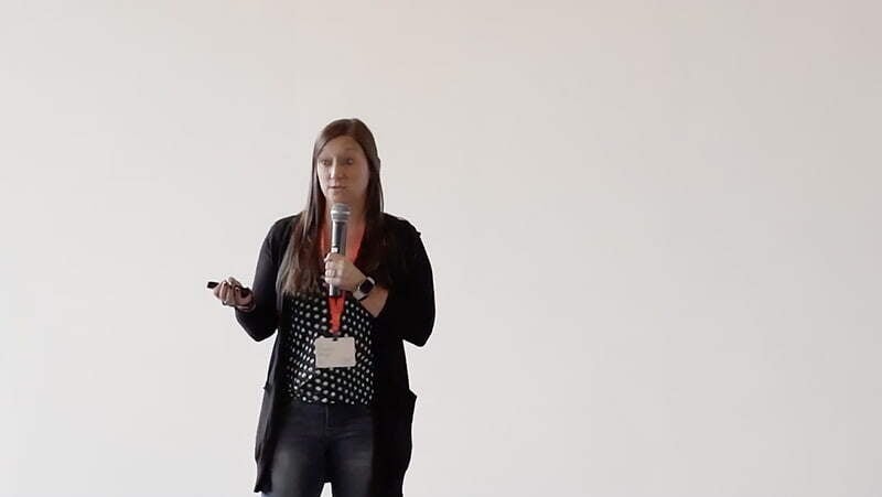 Heather speaking