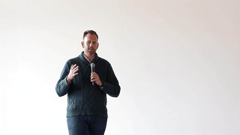 Johann speaking
