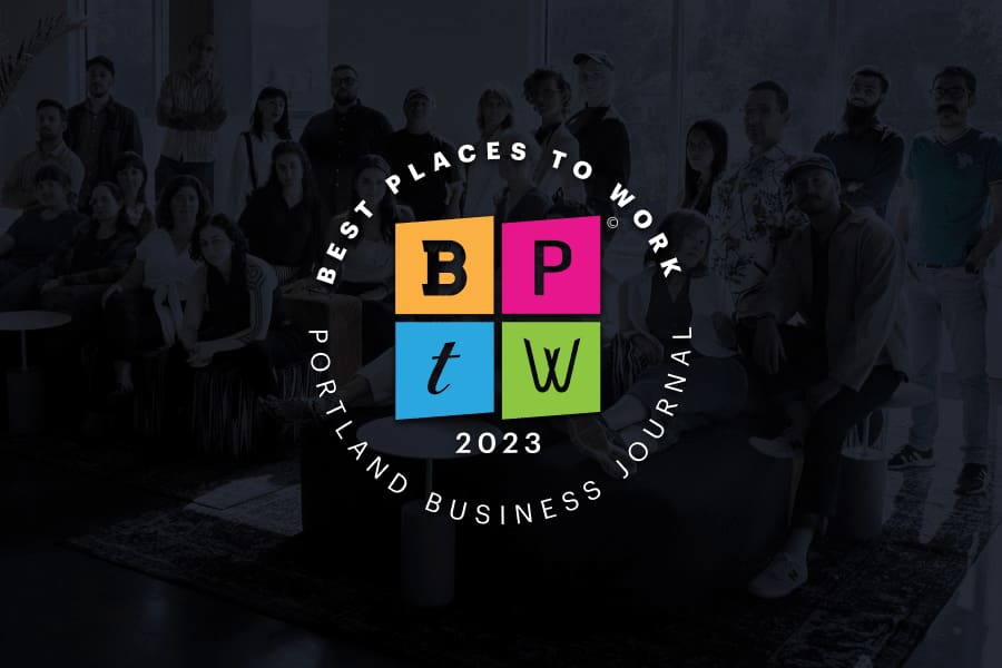 Logo of the Portland's Business Journal's 2023 Best Places to Work award